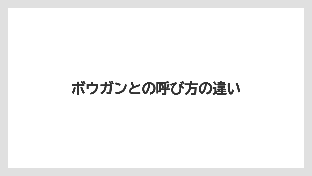 【バリスタ】ボウガンとの呼び方の違い