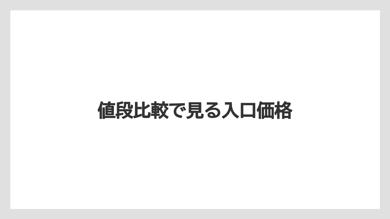 【コンビニ】【ローソン】値段比較で見る入口価格