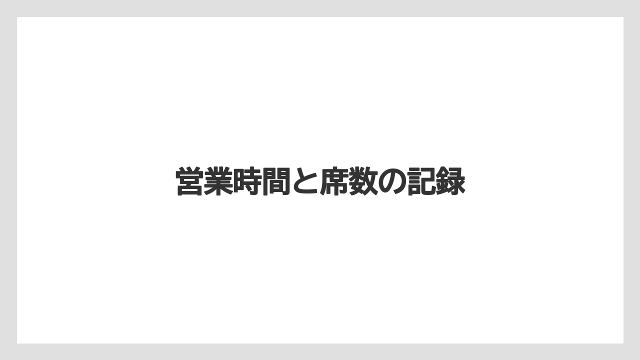 【カフェ跡地】【コーヒー豆】【スペシャルティ】【丸山珈琲】【焙煎】営業時間と席数の記録