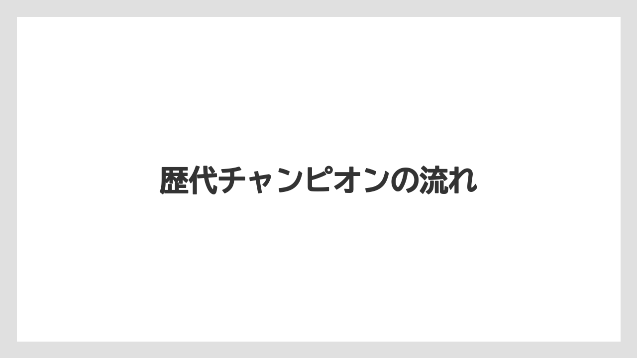 【コーヒー】【バリスタ】【珈琲】歴代チャンピオンの流れ