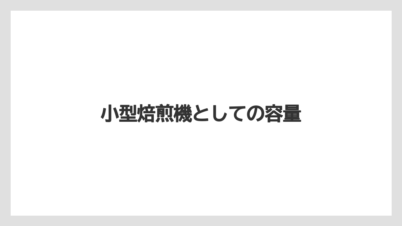 【コーヒー豆】【サーバー】【ドリッパー】【ハリオ】【焙煎】小型焙煎機としての容量
