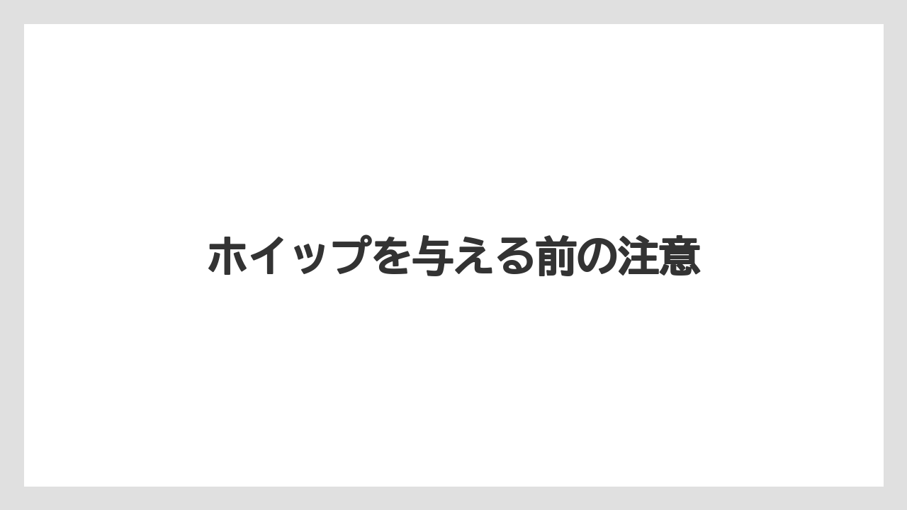 【スターバックス】ホイップを与える前の注意