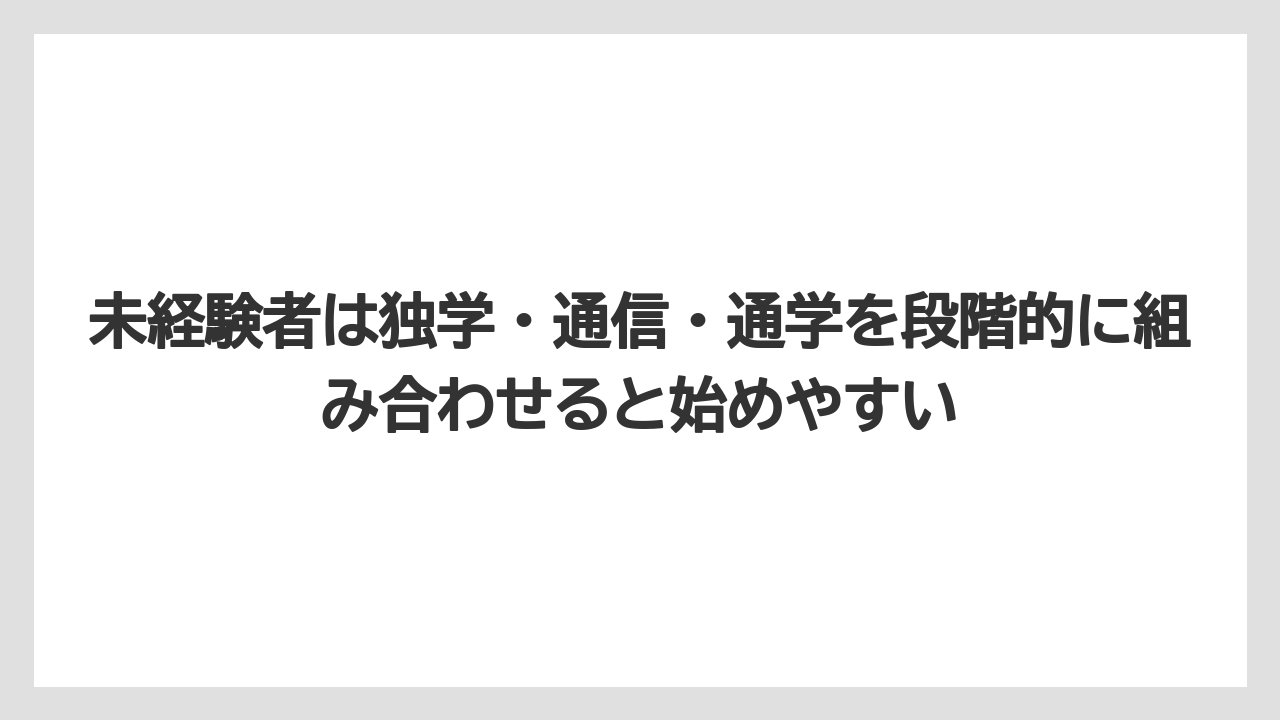 【エスプレッソマシン】【コーヒー】【バリスタ】【珈琲】未経験者は独学・通信・通学を段階的に組み合わせると始めやすい